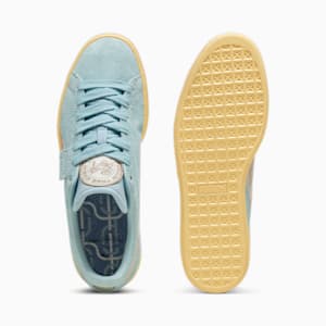 Cheap Jmksport Jordan Outlet x PALM TREE CREW Suede B Men's Sneakers, Turquoise Surf-Vapor Gray, extralarge